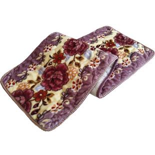 四季通用红木加厚三人座毛绒棉垫中式花边沙发垫实木椅子垫防滑冬