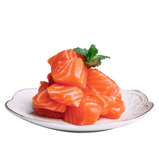 天蕴新疆三文鱼丁鱼肉丁虹鳟鱼日料生鲜非边角料料理食材国产水产