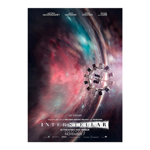 海报墙贴星际穿越诺兰科幻电影宿舍卧室客厅背景装饰画明信片定制