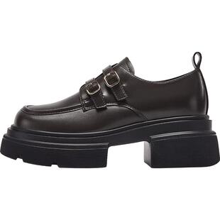 达芙妮厚底乐福鞋女2026新款春季黑色鞋子女百搭单鞋英伦风小皮鞋