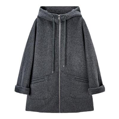 TKYSHOP连帽羊毛大衣毛呢外套