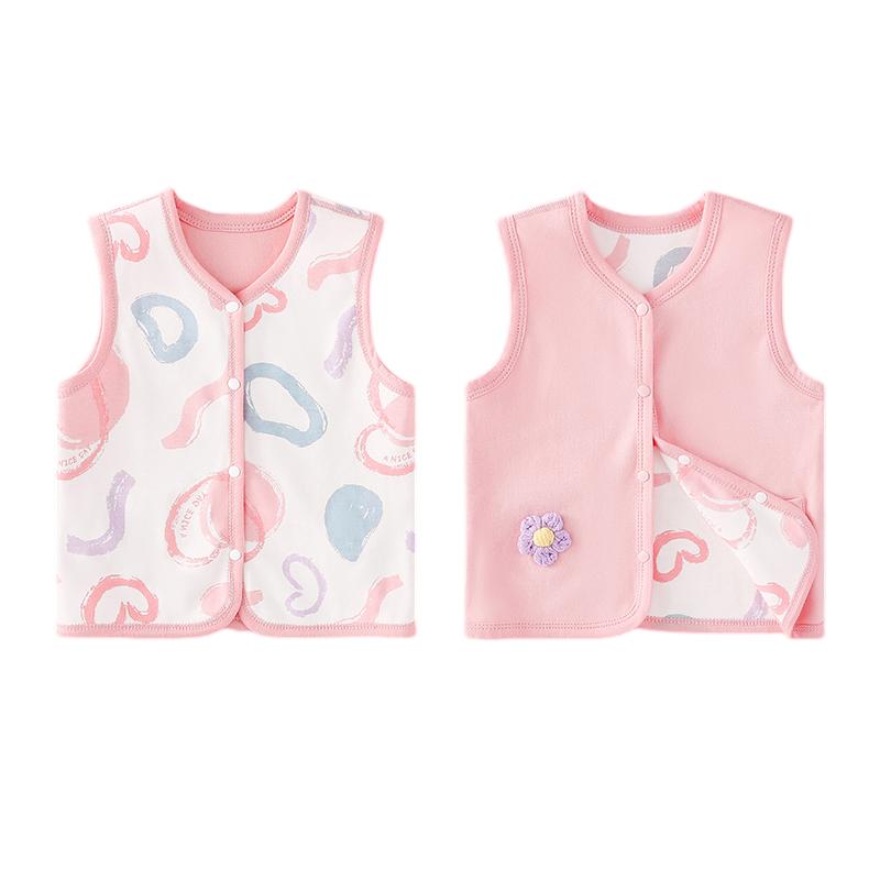 儿童马甲秋装宝宝春秋款外穿衣服男女童小马夹小童坎肩双面上衣潮