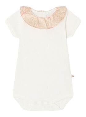 【新品】Bonpoint2026春夏新生儿印花娃娃领内衣连身衣小樱桃童装