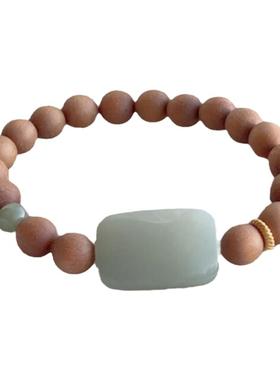 行走的香水老山檀和田玉手牌手链