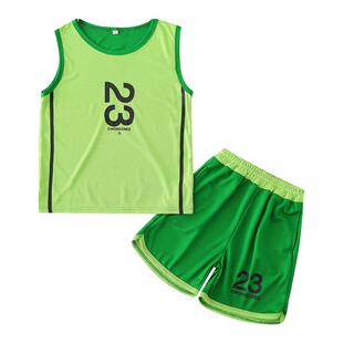 男童夏装速干套装2026新款中大童夏季无袖儿童夏款篮球服冰丝背心