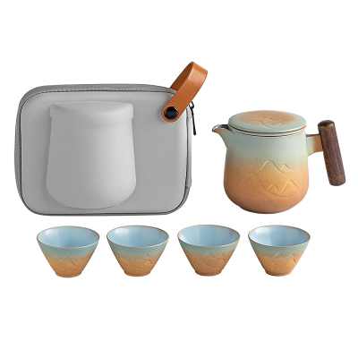 叁旬山峦陶瓷带过滤神器旅行茶具