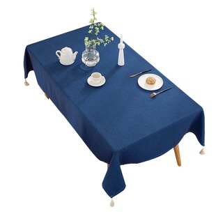 纯色布艺桌布棉麻亚麻加厚素色简约餐桌布北欧现代茶几网红台布