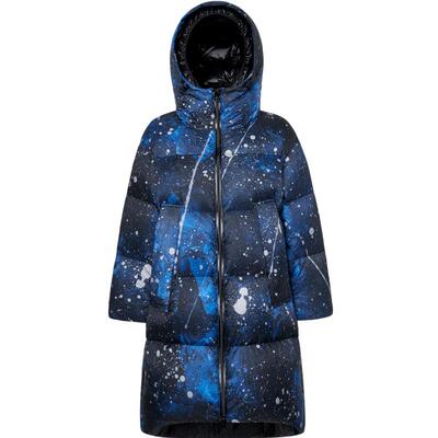 女连帽长款星空羽绒波司登秀款