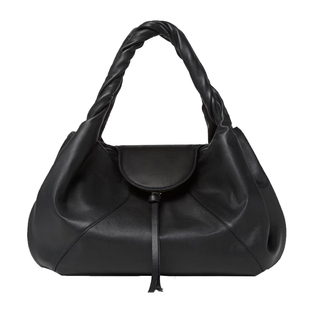 芬琳卡娜头层牛皮spy腋挎女包大容量单肩斜挎饺子法棍时尚通勤包