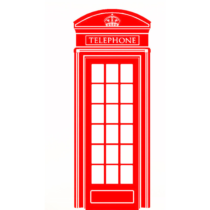 伦敦电话亭贴画双层巴士贴纸大本钟塔桥墙贴英国LONDON装饰画防水