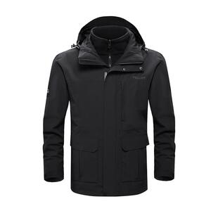 山行伯希和户外冲锋衣男士2025新款三合一情侣款夹克防风防雨外套