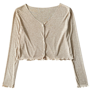 黑色薄款防晒开衫女夏季配裙子披肩罩衫吊带外搭冰丝针织小外套女