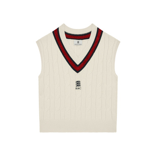 KENT&CURWEN/肯迪文秋冬三狮纯羊毛英伦学院风板球毛衣针织马甲