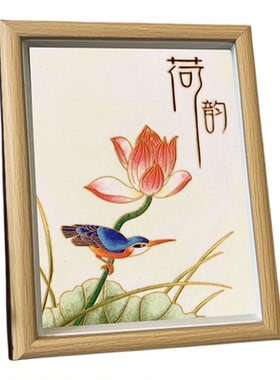 千里江山图diy景泰蓝掐丝有线稿