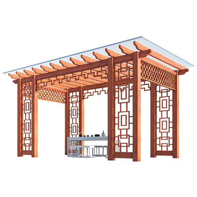 凉亭葡萄架长廊厂家直销直播中