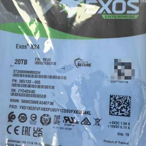 Seagate Exos X24 20TB企业级硬盘 ST2议价