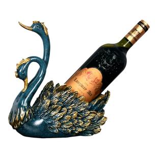 创意情侣天鹅红酒架摆件欧式葡萄酒瓶架客厅桌餐酒柜装饰品礼物