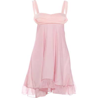 KLIOU 纯欲清甜少女感气质复古吊带连衣裙女小众显瘦露背辣妹短裙