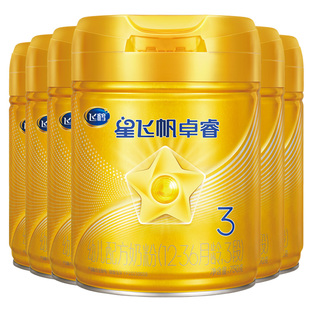 育儿补贴】飞鹤星飞帆卓睿3段婴幼儿牛奶粉三段750g*6罐正品HMO