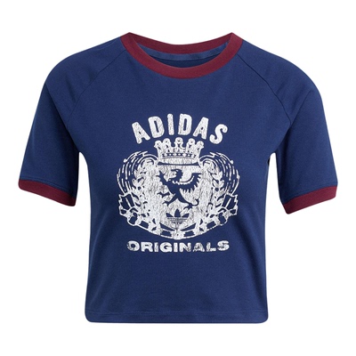 Adidas/阿迪达斯正品三叶草女士圆领复古经典修身短袖T恤JW6033
