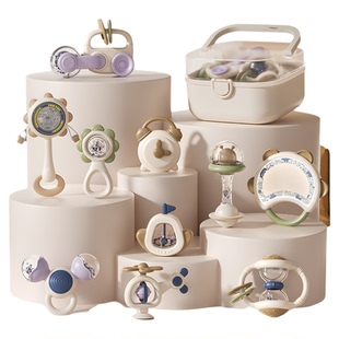 婴儿摇铃礼盒新生儿见面礼物满月3到6个月0一1岁宝宝玩具小月龄