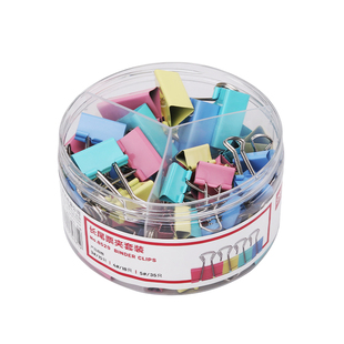 得力长尾夹办公用品订书神器装订夹燕尾夹金属票夹铁夹子文具小夹子试卷夹大号文件固定夹子批发彩色凤尾夹