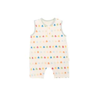 whitewheat儿童26夏季新款婴幼儿爬服男女宝宝居家无袖坎肩连体衣
