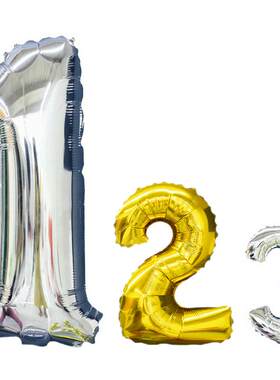 16寸09铝膜金色银色生日派对气球