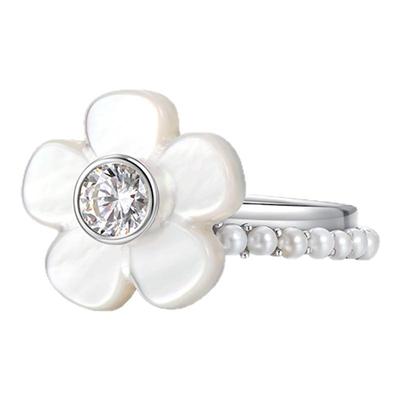 YVMIN尤目贝母花朵戒指