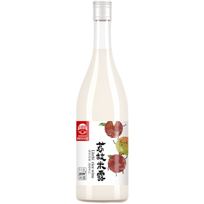 苏州桥 荔枝米露750ml瓶装0.5度大瓶装米酒
