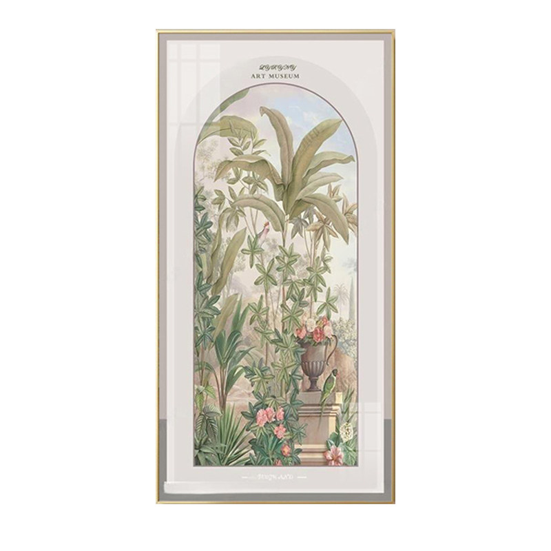 玄关客厅餐厅南洋风中古晶瓷画