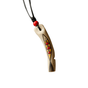 吹响幸运号角-锦鲤项链 原创国风文艺日系复古陶瓷口哨转运礼物