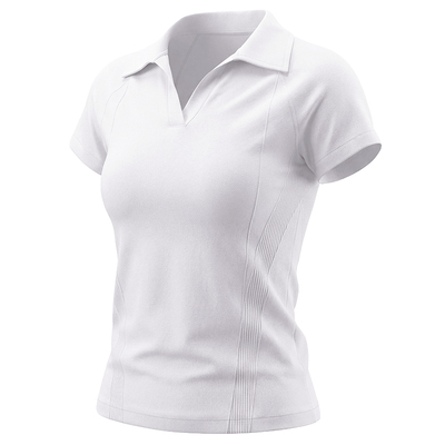 健身女孩速干修身polo领瑜伽短袖