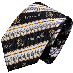 【心脏地震】圣洁之冠jk女原创蓝色条纹dk正装手打领带商务男拉链