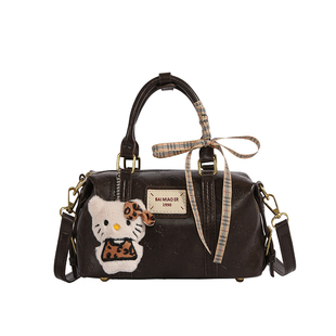 美拉德复古手提保龄球包包女2025新款潮时尚小众枕头包百搭斜挎包