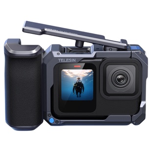 泰迅适配gopro13/12街拍手柄套装金属定制街拍套装gopro11/10/9运动相机助拍器手柄快门握把兔笼gopro配件