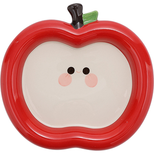 苹果餐具盘碗陶瓷盘子家用菜盘意面盘米饭碗漂亮小碗可爱蘸料碟子