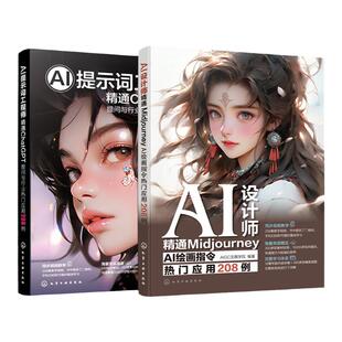 赠视频 2册 AI提示词工程师 精通ChatGPT 提问与行业热门应用208例 AI设计师 精通Midjourney AI绘画指令热门应用208例 AI入门学习