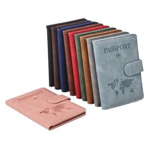 防盗刷磁扣RFID多功能护照保护套机票夹护照夹本旅行钱包证件卡包