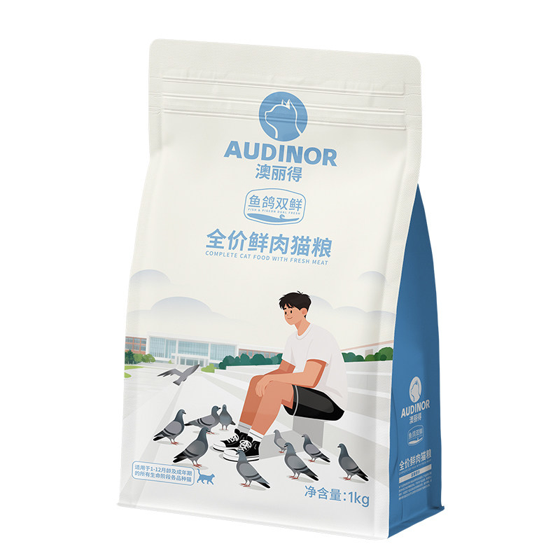 雷米高澳丽得双鲜猫粮猫咪鲜肉鱼鸽美毛性价比高成幼猫通用易消化