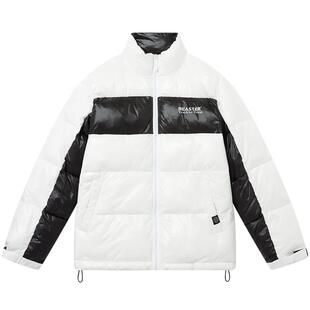 BEASTER奥莱鬼脸夜光拼接棉服潮流保暖帅气男生冬季外套厚