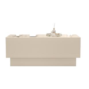 实木收银台服装店女装店前台接待台简约商用美容院吧台定制中岛台