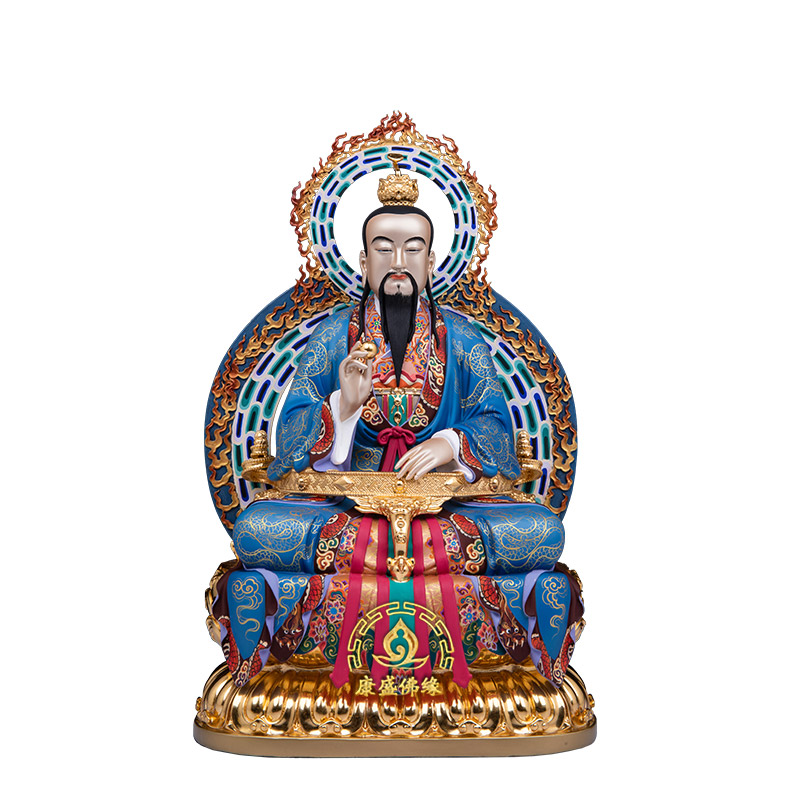 三清道祖铜彩供奉摆福吉祥工艺品