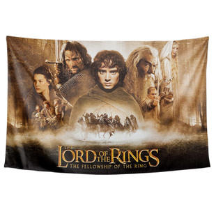 指环王魔戒系列电影定制周边卧室床头装饰画背景墙布海报挂毯挂布