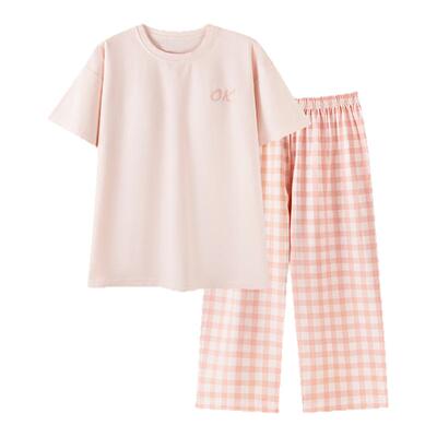 【100%棉】吸汗透气女士睡衣套装