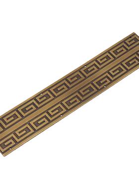 回纹刻花纯铜直条复古装饰品
