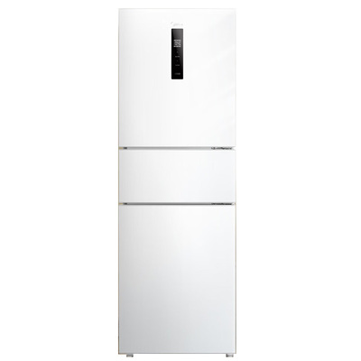 【政府换新补贴】美的三开门冰箱251小型家用宿舍节能无霜双变频