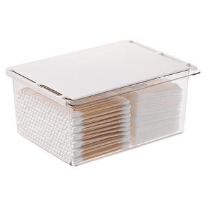 镜柜抽屉收纳盒卫生间壁挂化妆品卸妆棉口红棉签整理盒透明置物架