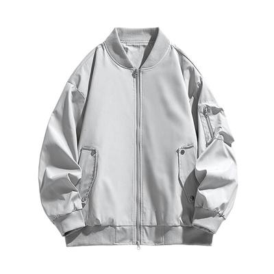 VIISHOW美式刺绣字母飞行员夹克男复古宽松潮流百搭bf棒球服外套