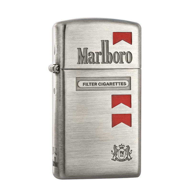 Zippo纤巧滑盖万宝路男士送礼